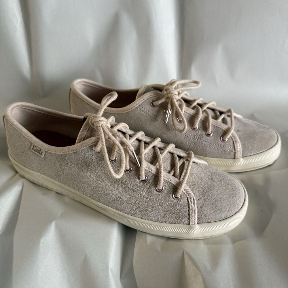 Jump Kick Duo Suede Lace-up Sneaker Mauve Rose Gold Pink Keds Womens Size 7